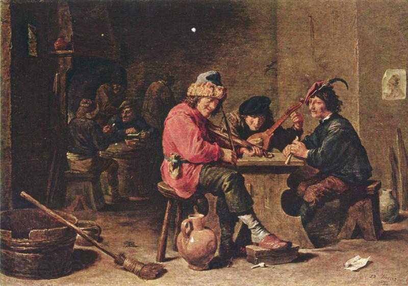 David Teniers the Younger Drei musizierende Bauern